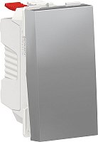 Выключатель кнопочный без рамки Schneider Electric Unica Modular 1-кл. 1 мод. алюминий
